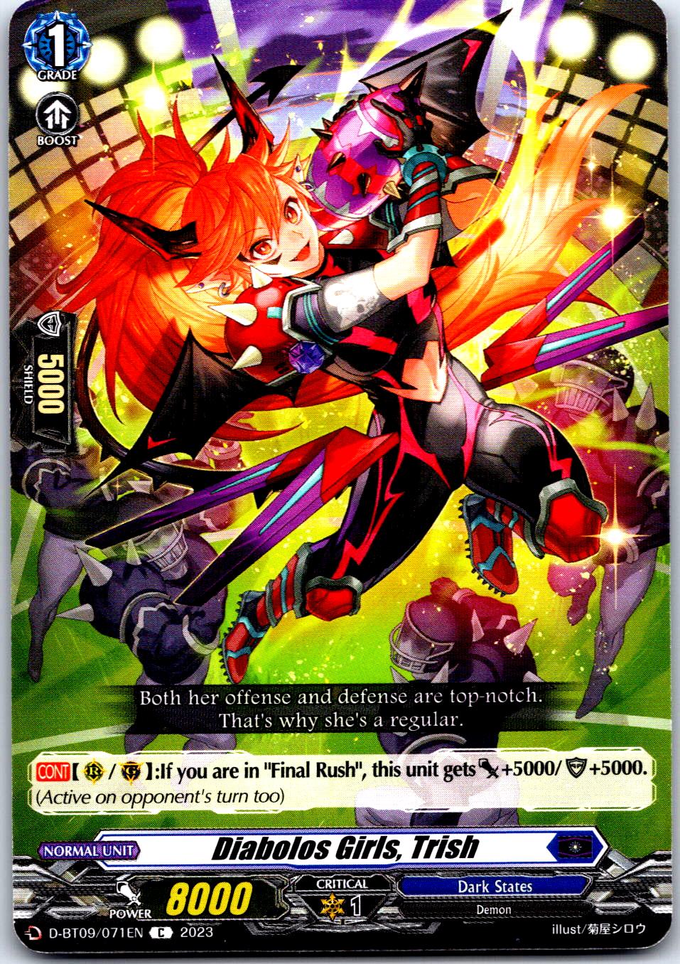 DIABOLOS GIRLS, TRISH D-BT09/071EN C CARDFIGHT!! VANGUARD MP