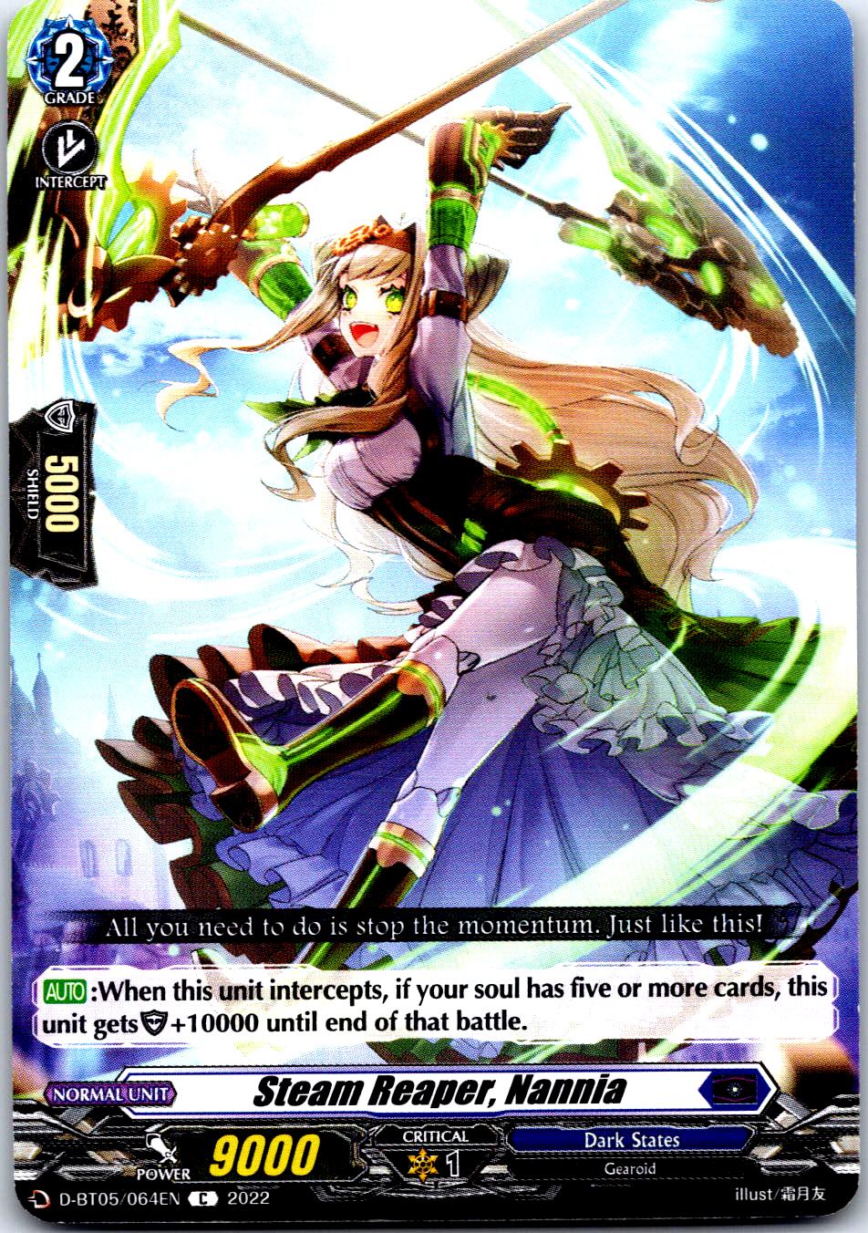 STEAM REAPER, NANNIA D-BT05/064EN C CARDFIGHT!! VANGUARD MP