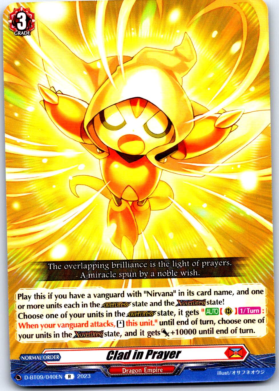 CLAD IN PRAYER D-BT09/040EN R CARDFIGHT!! VANGUARD MP
