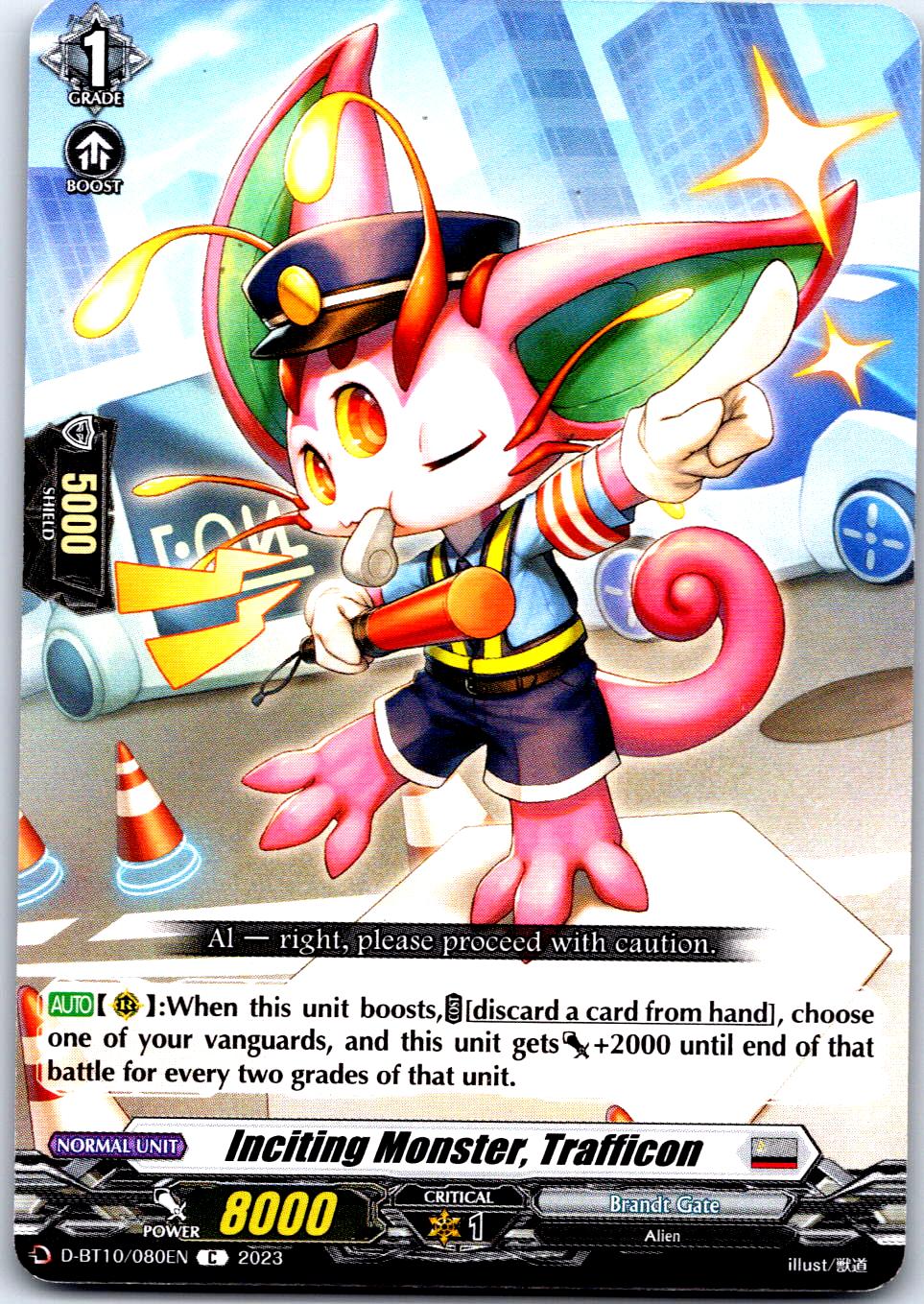 INCITING MONSTER, TRAFFICON D-BT10/080EN C CARDFIGHT!! VANGUARD MP
