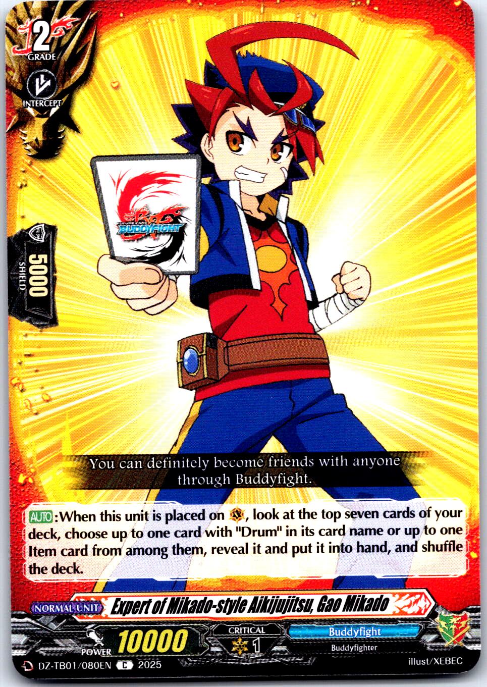 EXPERT OF MIKADO-STYLE AIKIJUJITSU, GAO MIKADO DZ-TB01/080EN CF VANGUARD MP