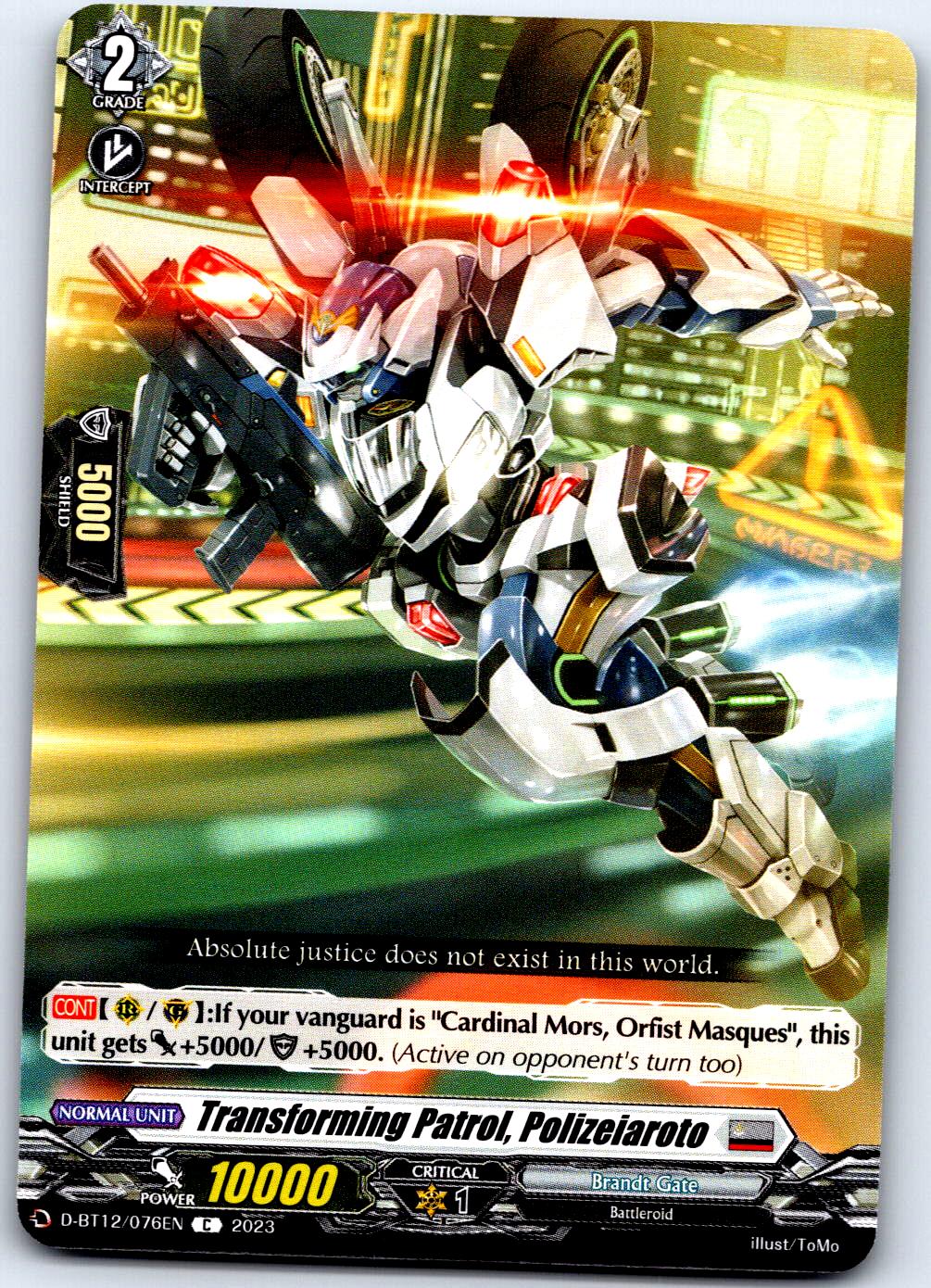 TRANSFORMING PATROL, POLIZEIAROTO D-BT12/076EN C CARDFIGHT!! VANGUARD MP