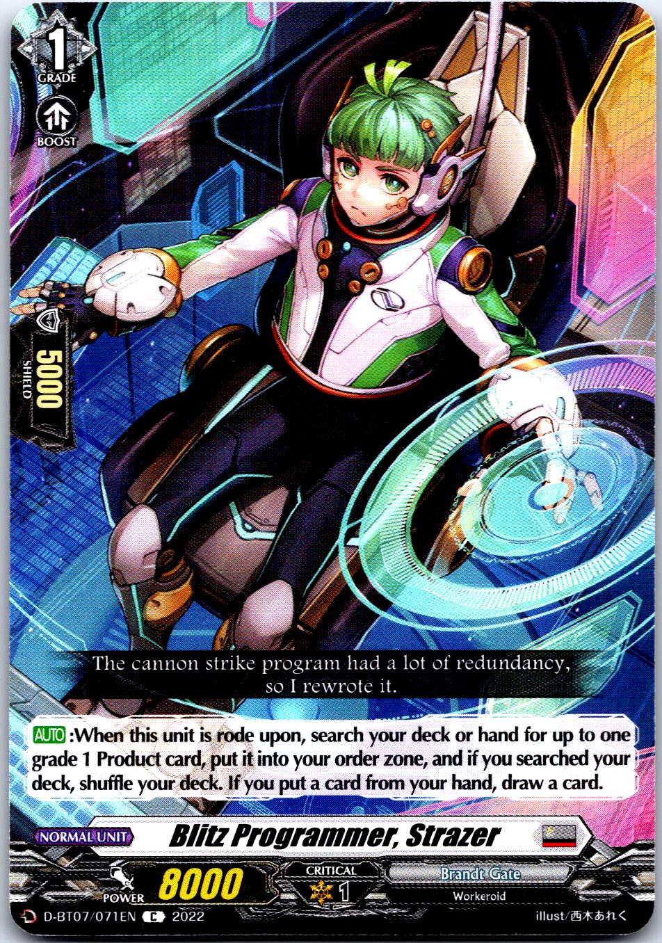 BLITZ PROGRAMMER, STRAZER D-BT07/071EN C CARDFIGHT!! VANGUARD MP