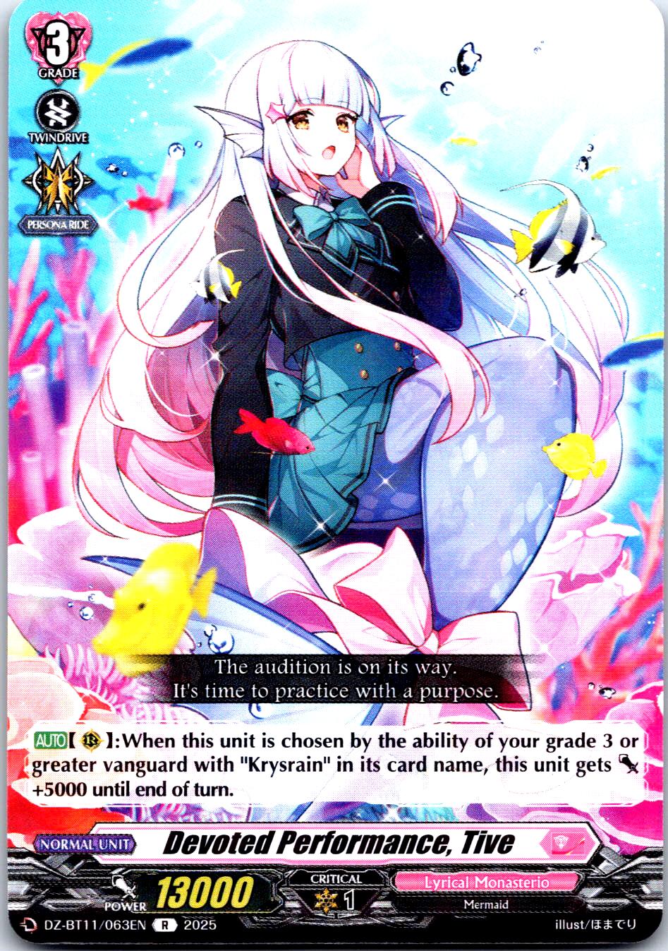 DEVOTED PERFORMANCE, TIVE DZ-BT11/063EN R CARDFIGHT!! VANGUARD MP