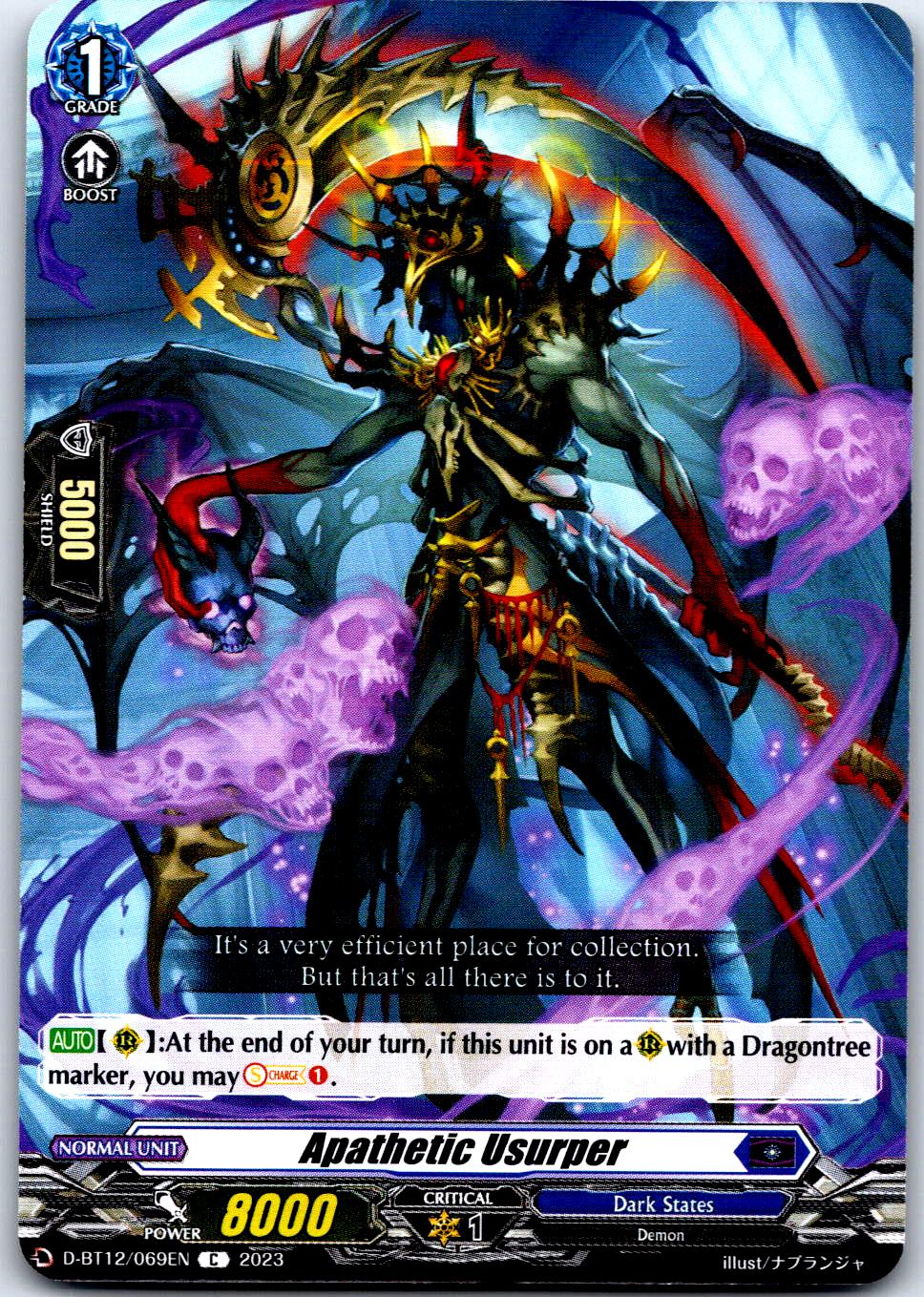 APATHETIC USURPER D-BT12/069EN C CARDFIGHT!! VANGUARD MP
