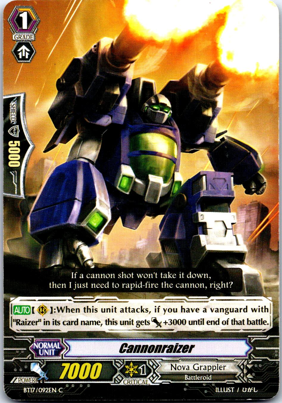 CANNONRAIZER BT17/092EN C CARDFIGHT!! VANGUARD MP