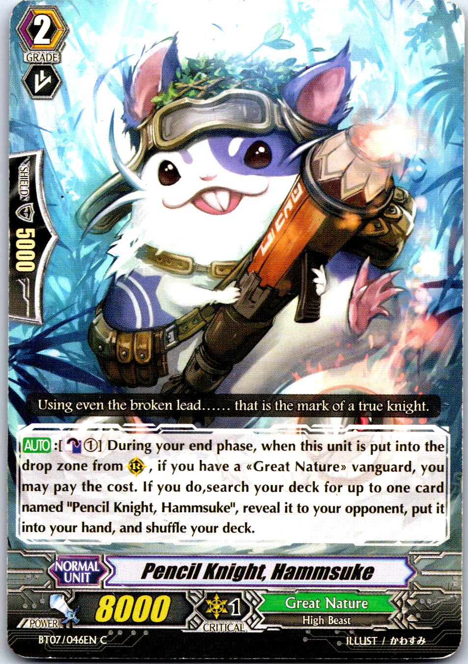 PENCIL KNIGHT, HAMMSUKE BT07/046EN C CARDFIGHT!! VANGUARD MP