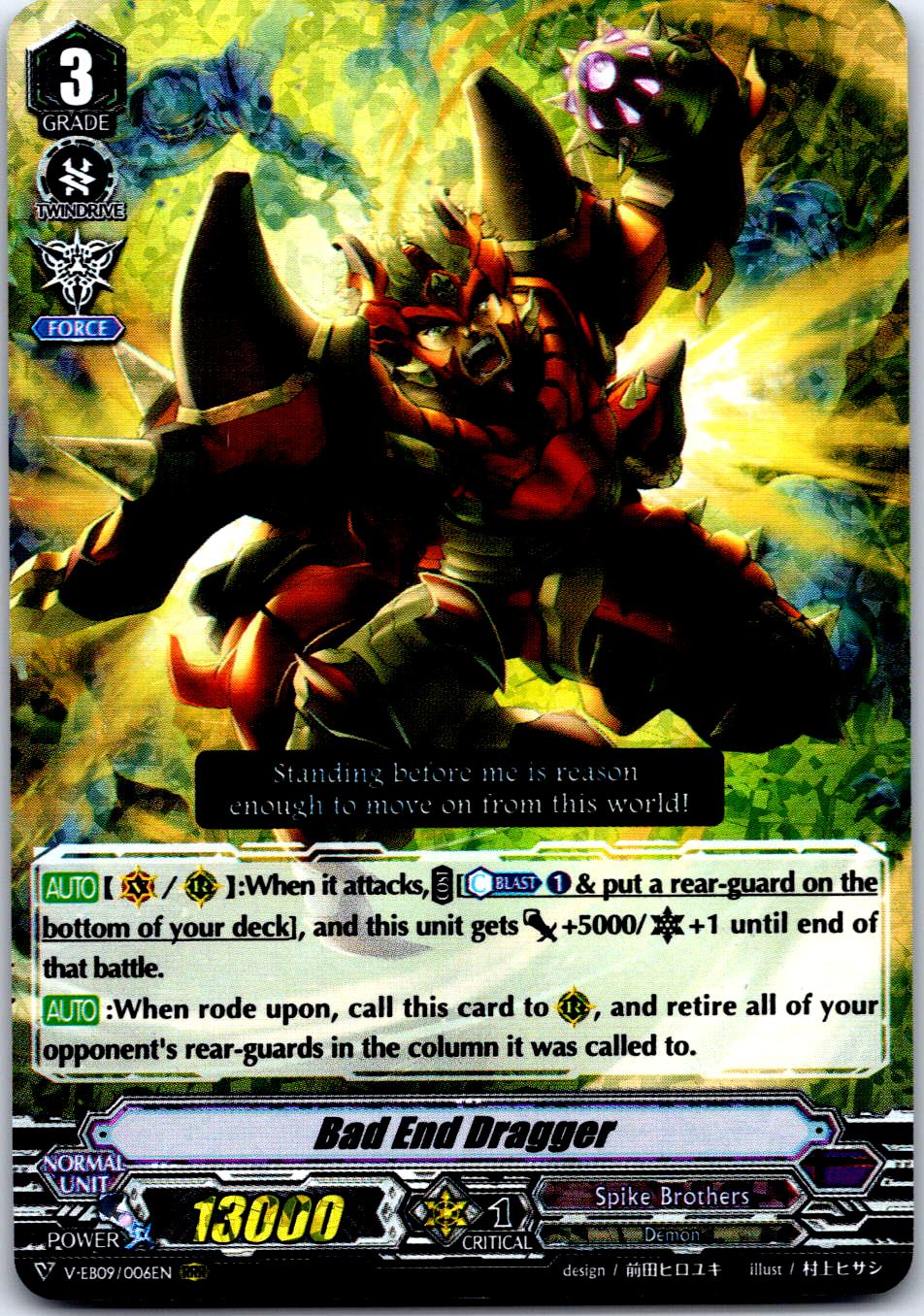 BAD END DRAGGER V-EB09/006EN TRIPLE RARE CARDFIGHT!! VANGUARD MP