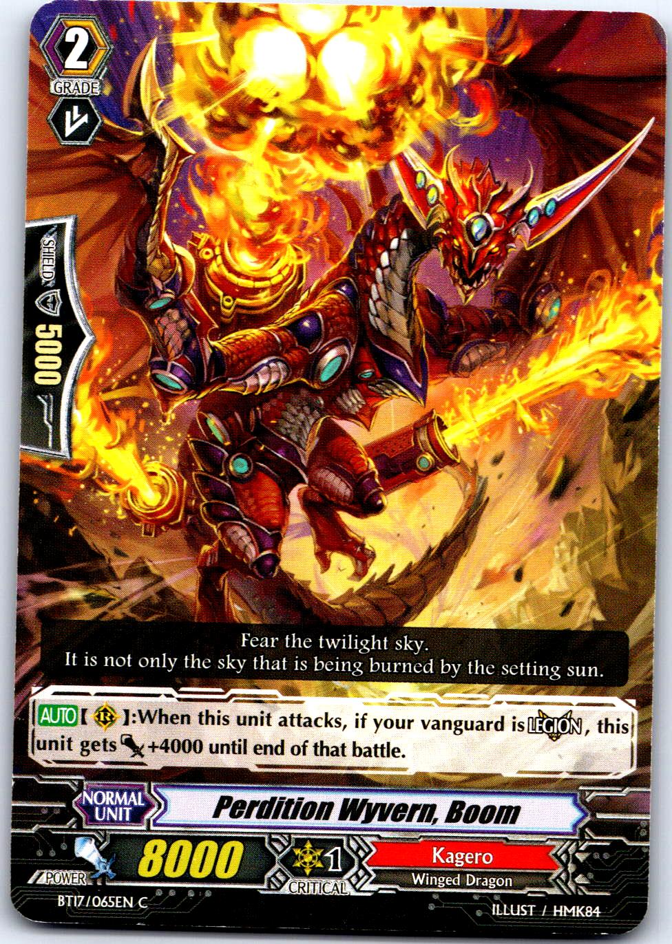 PERDITION WYVERN, BOOM BT17/065EN C CARDFIGHT!! VANGUARD MP