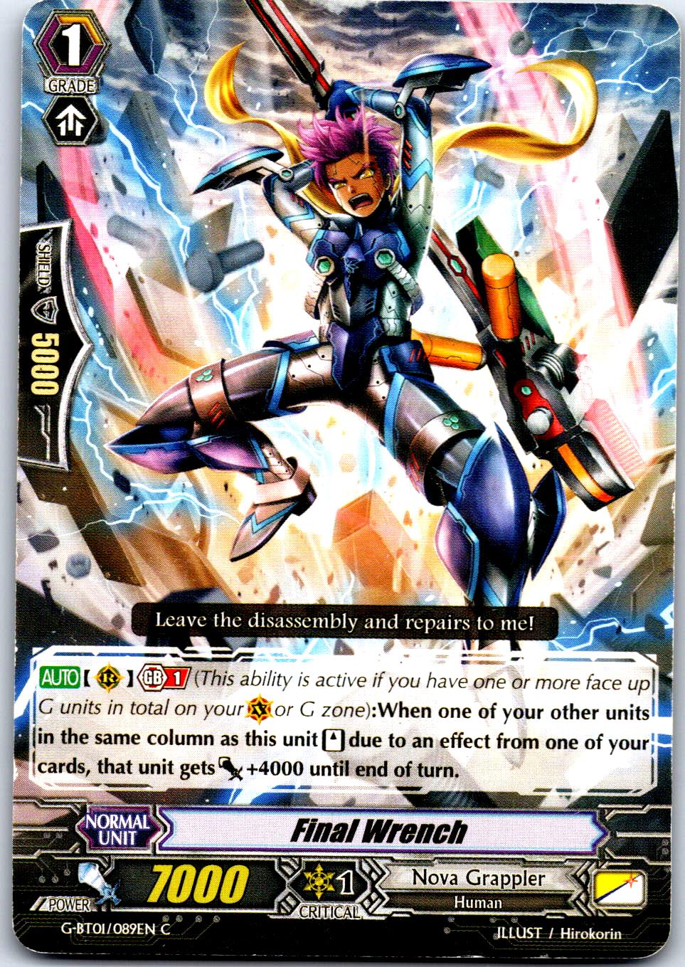 FINAL WRENCH G-BT01/089EN C CARDFIGHT!! VANGUARD MP