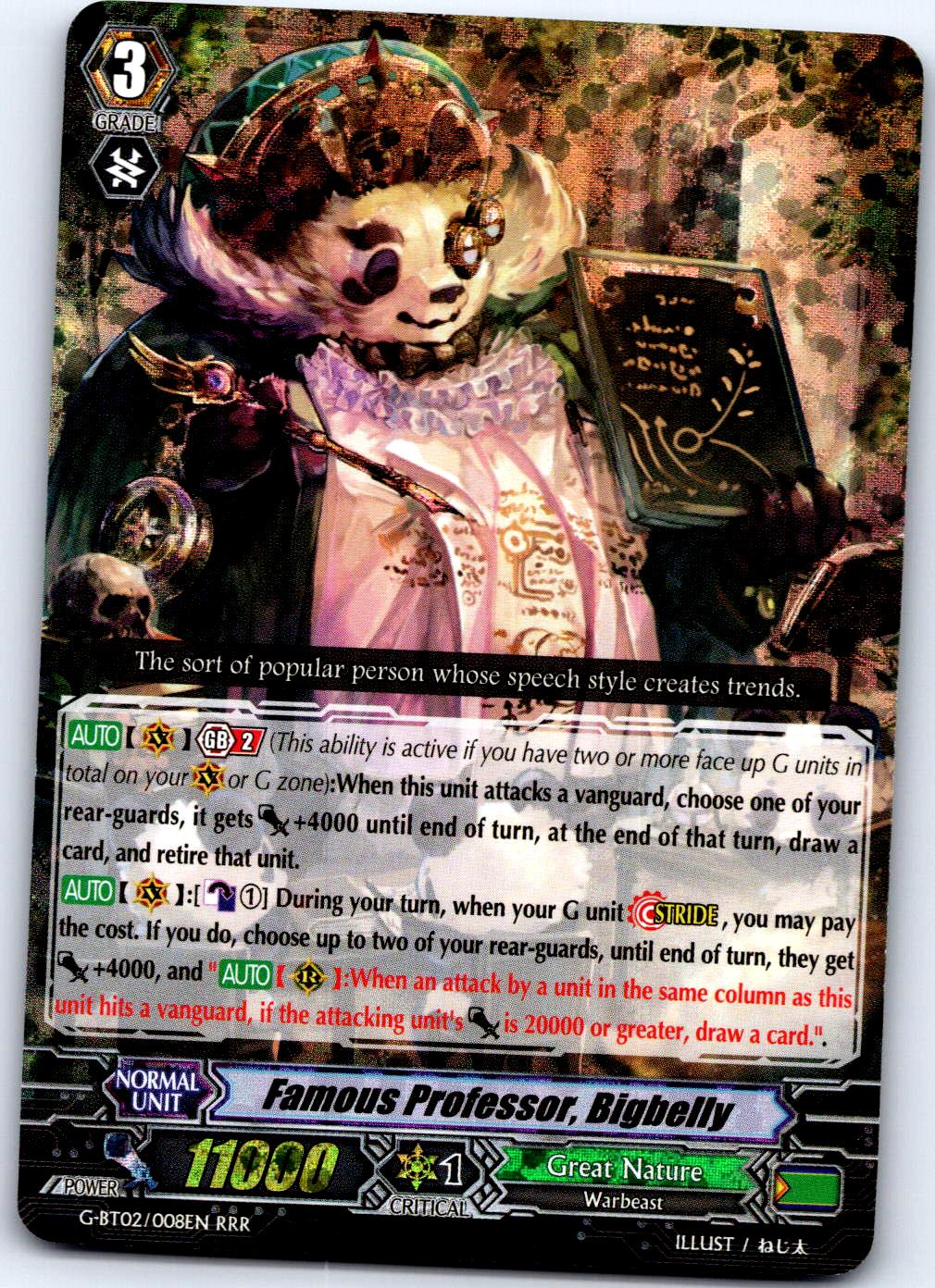 FAMOUS PROFESSOR, BIGBELLY G-BT02/008EN TRIPLE RARE CARDFIGHT!! VANGUARD MP