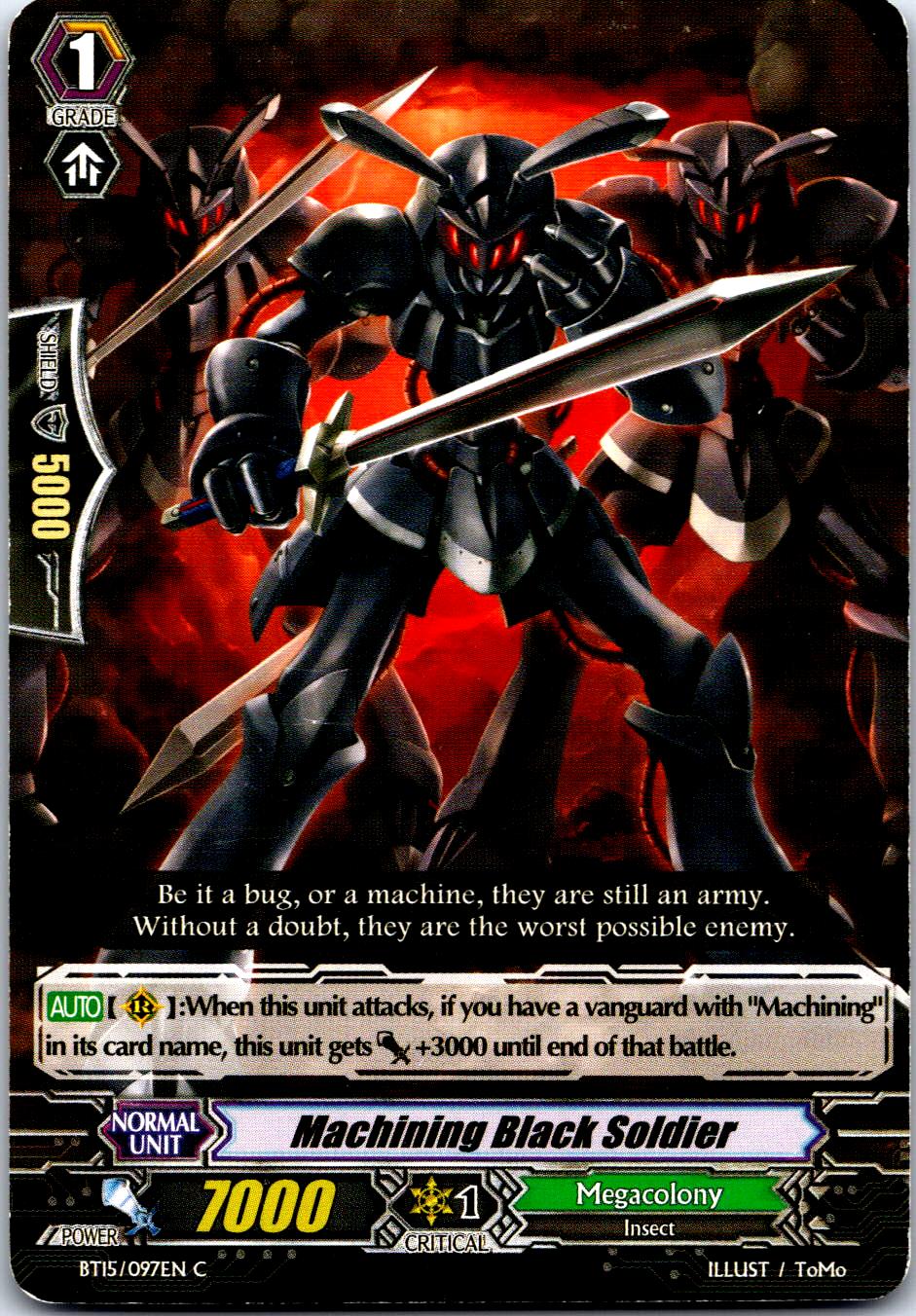 MACHINING BLACK SOLDIER BT15/097EN C CARDFIGHT!! VANGUARD MP