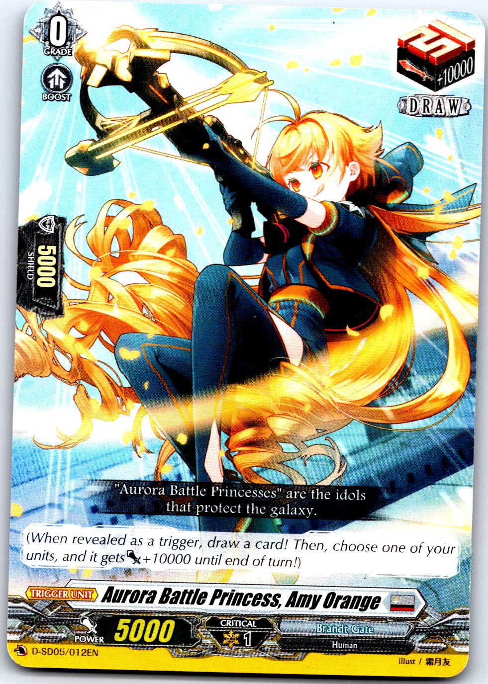 AURORA BATTLE PRINCESS, AMY ORANGE D-SD05/012EN CARDFIGHT!! VANGUARD MP