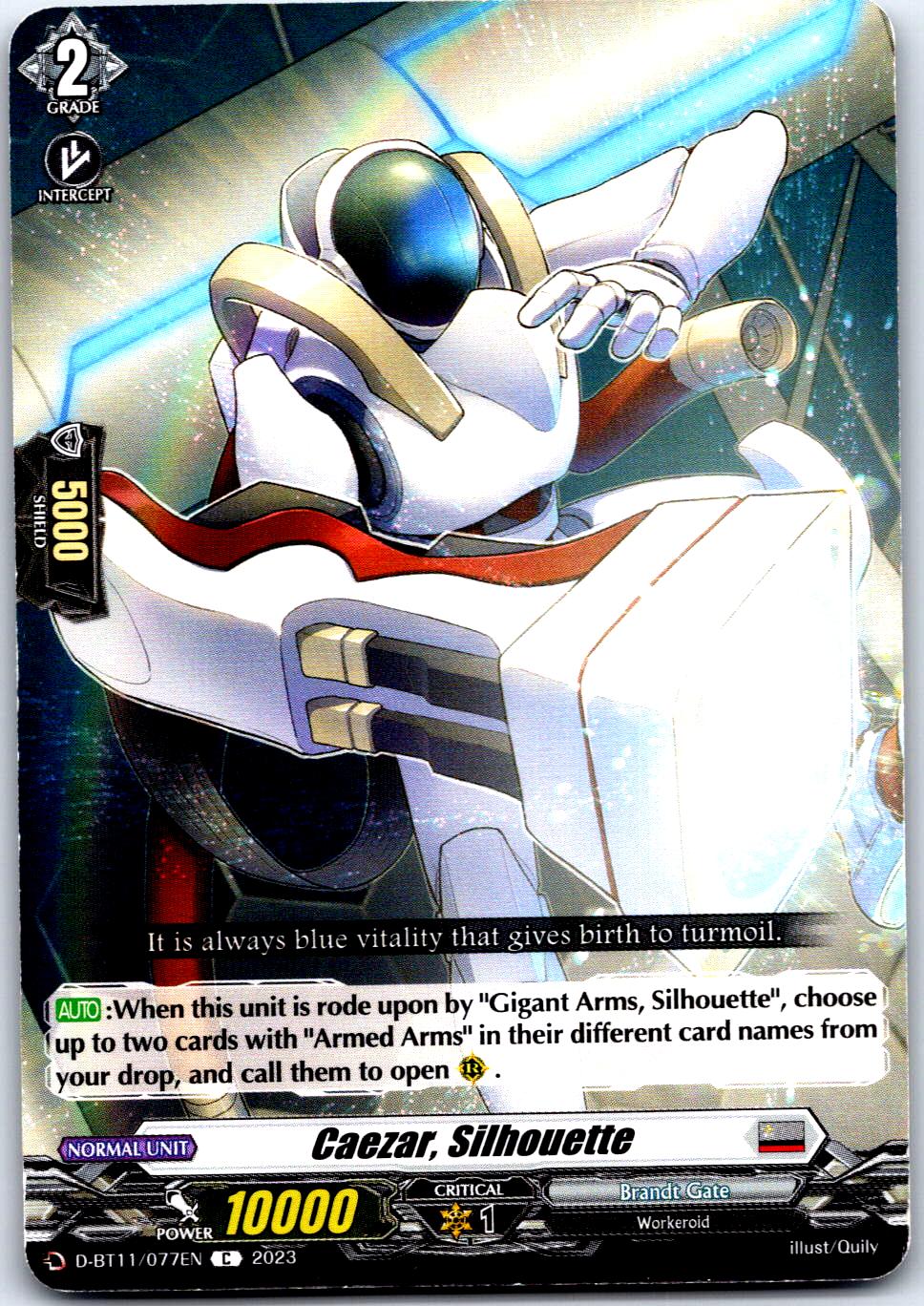 CAEZAR, SILHOUETTE D-BT11/077EN C CARDFIGHT!! VANGUARD LP