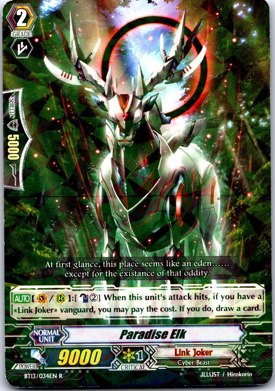 PARADISE ELK BT13/034EN R CARDFIGHT!! VANGUARD MP