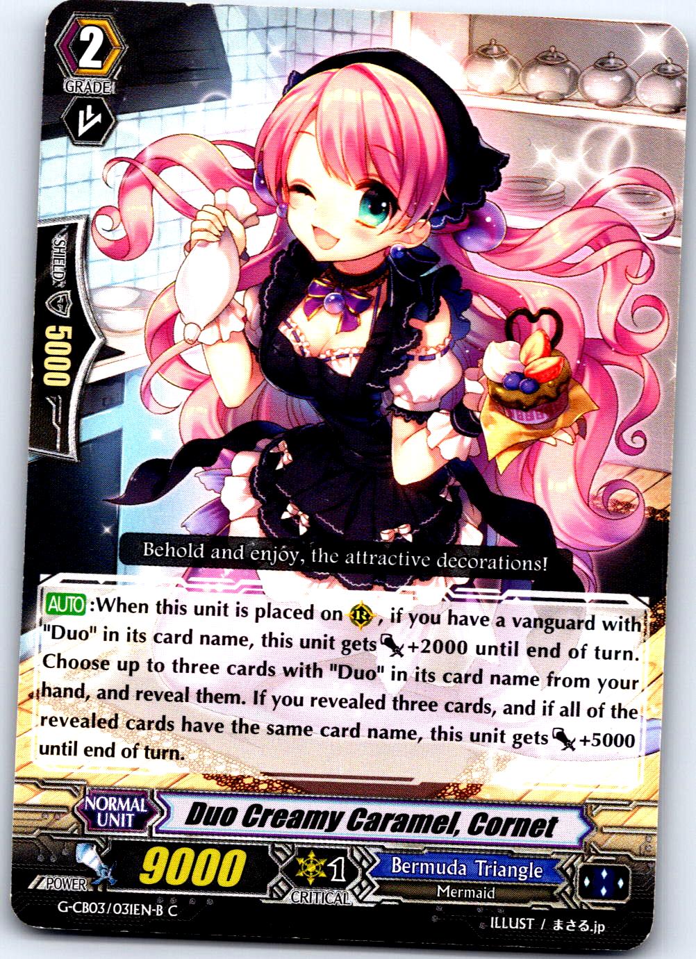 DUO CREAMY CARAMEL, CORNET (BLACK) G-CB03/031EN B C CARDFIGHT!! VANGUARD MP