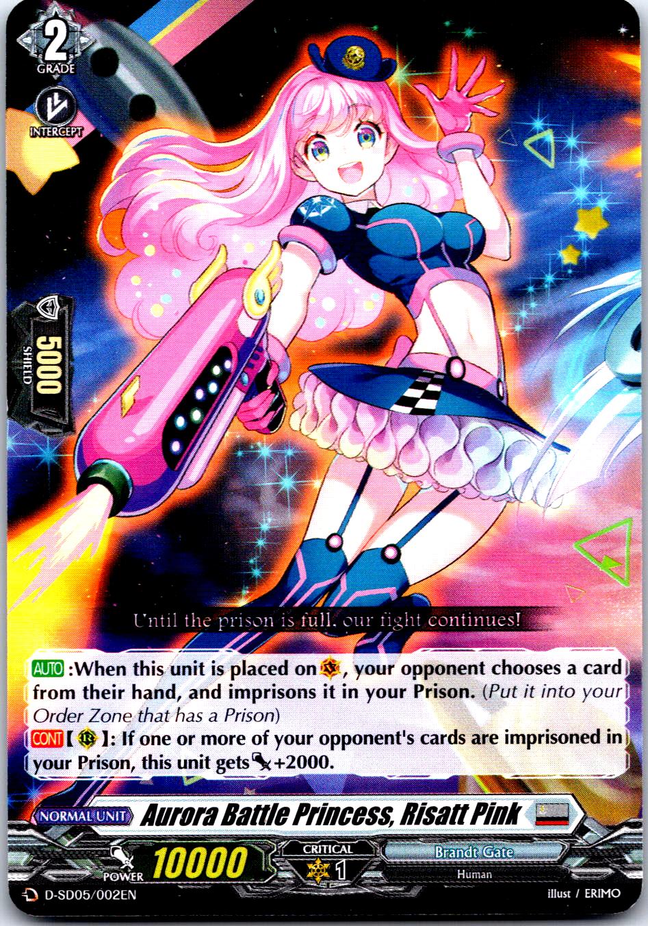 AURORA BATTLE PRINCESS, RISATT PINK D-SD05/002EN CARDFIGHT!! VANGUARD MP