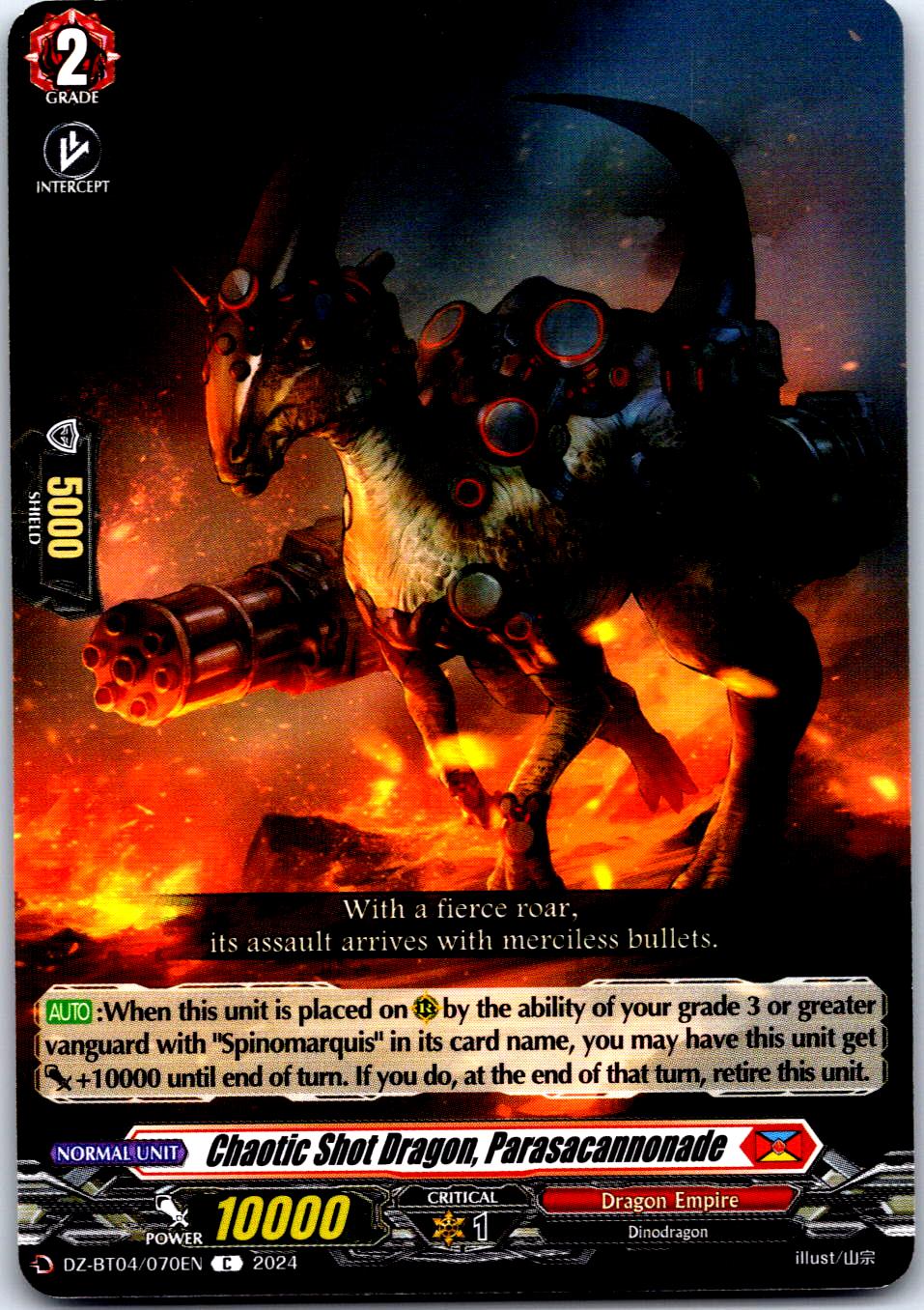 CHAOTIC SHOT DRAGON, PARASACANNONADE DZ-BT04/070EN C CARDFIGHT!! VANGUARD MP