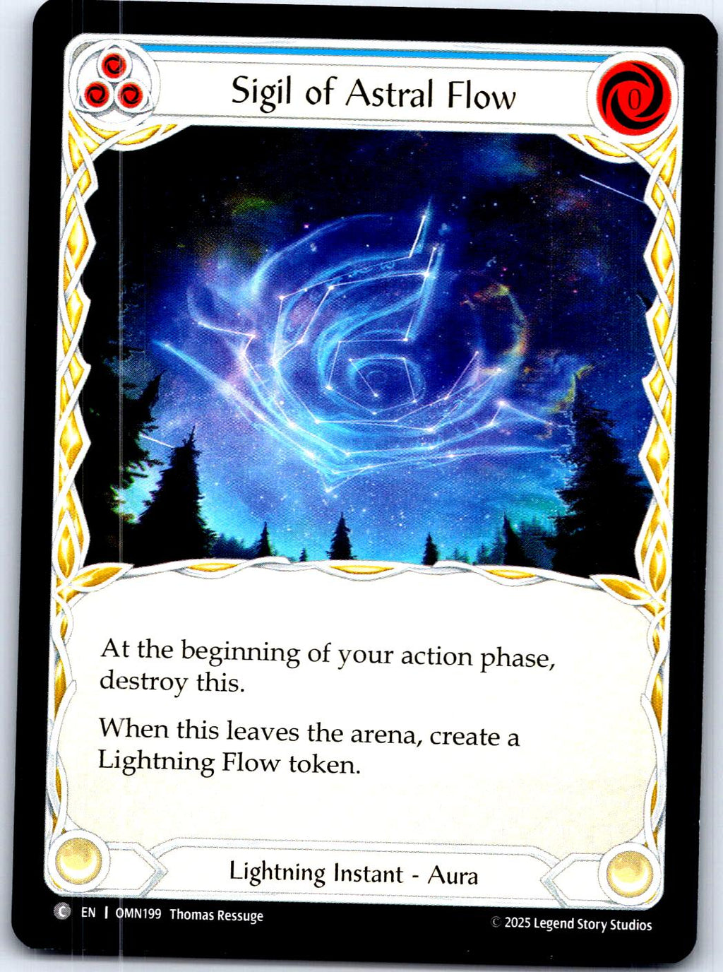 SIGIL OF ASTRAL FLOW (BLUE) OMN199 C FLESH AND BLOOD MP