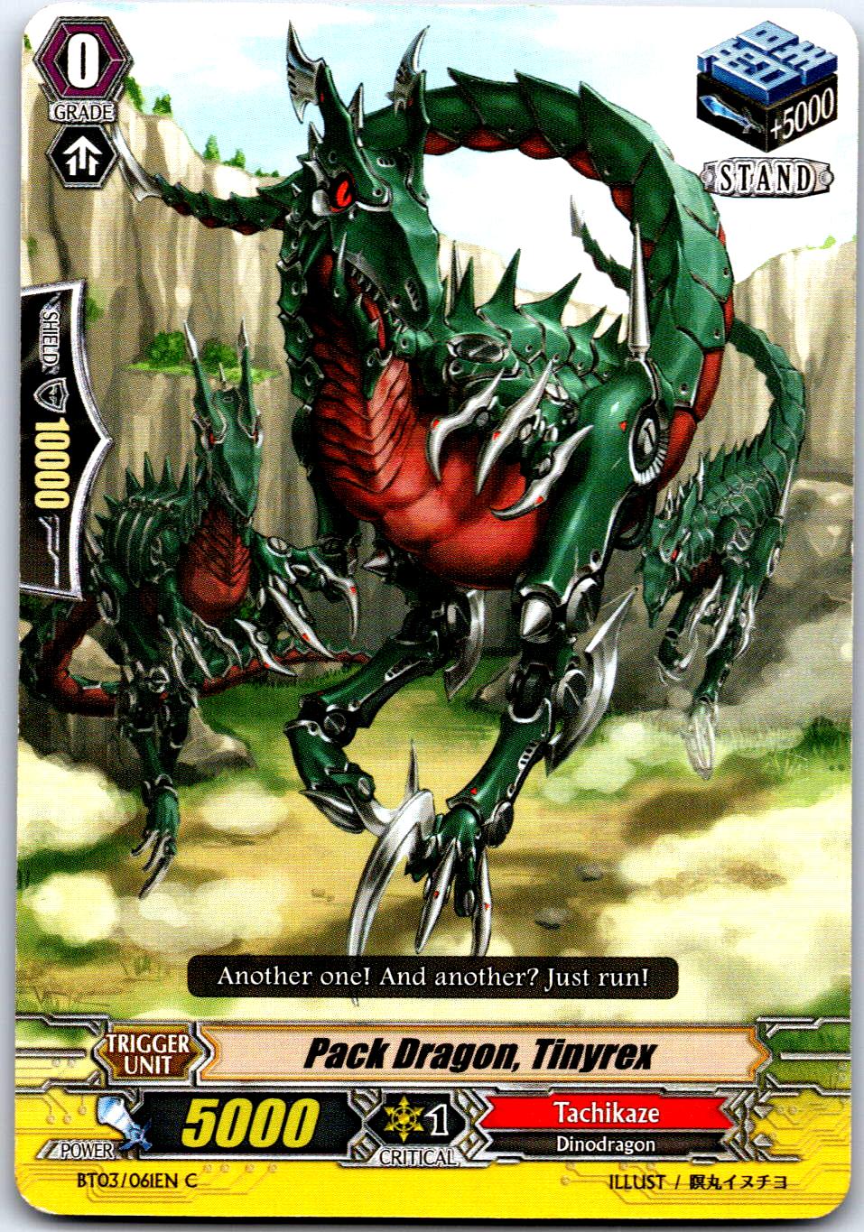 PACK DRAGON, TINYREX BT03/061EN C CARDFIGHT!! VANGUARD MP