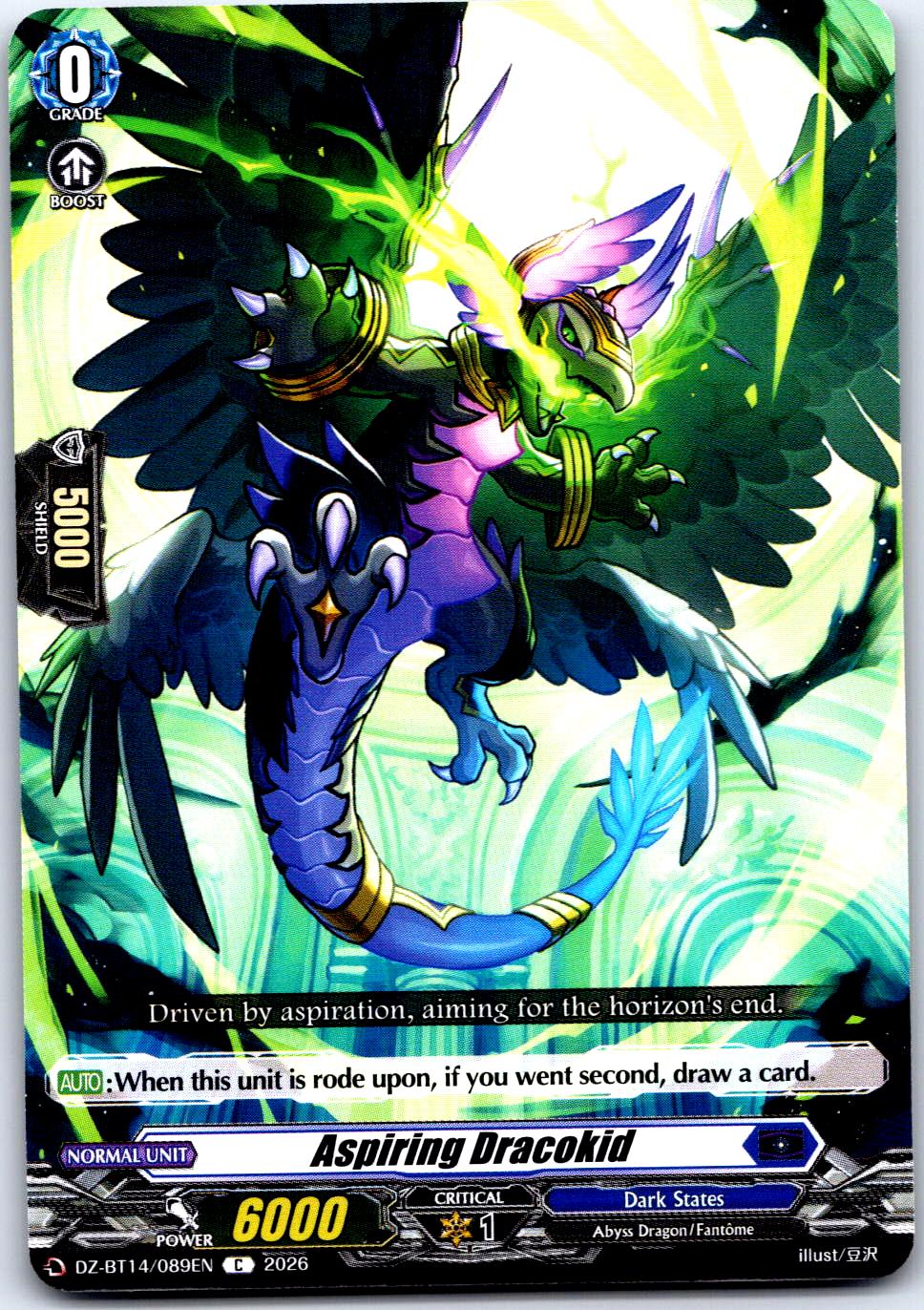 ASPIRING DRACOKID DZ-BT14/089EN C CARDFIGHT!! VANGUARD LP