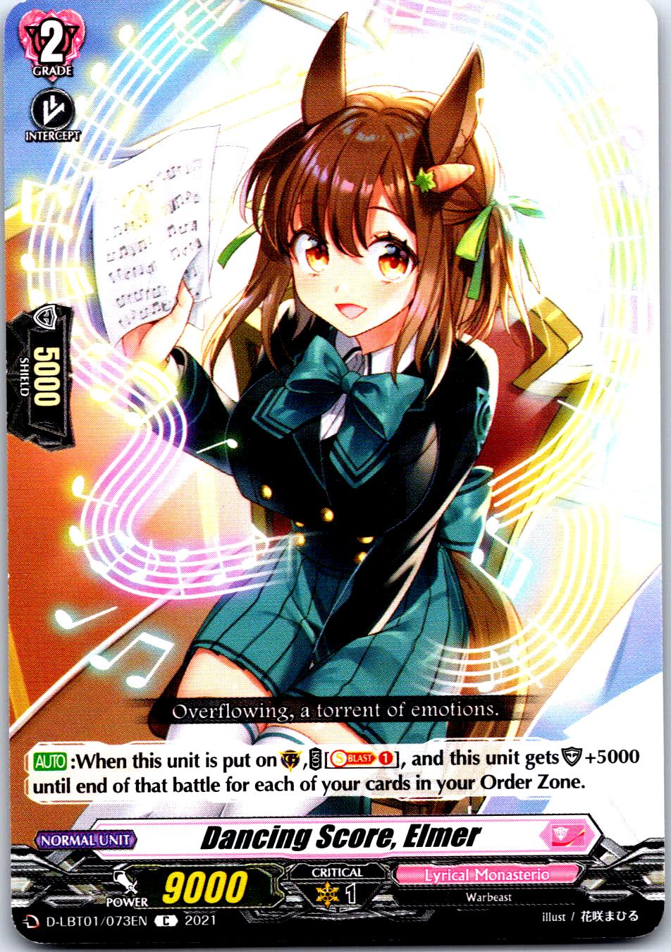 DANCING SCORE, ELMER D-LBT01/073EN C CARDFIGHT!! VANGUARD MP