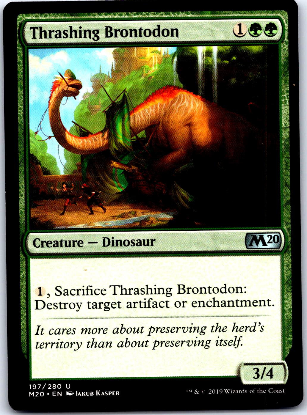 THRASHING BRONTODON 197 UC MAGIC: THE GATHERING MP