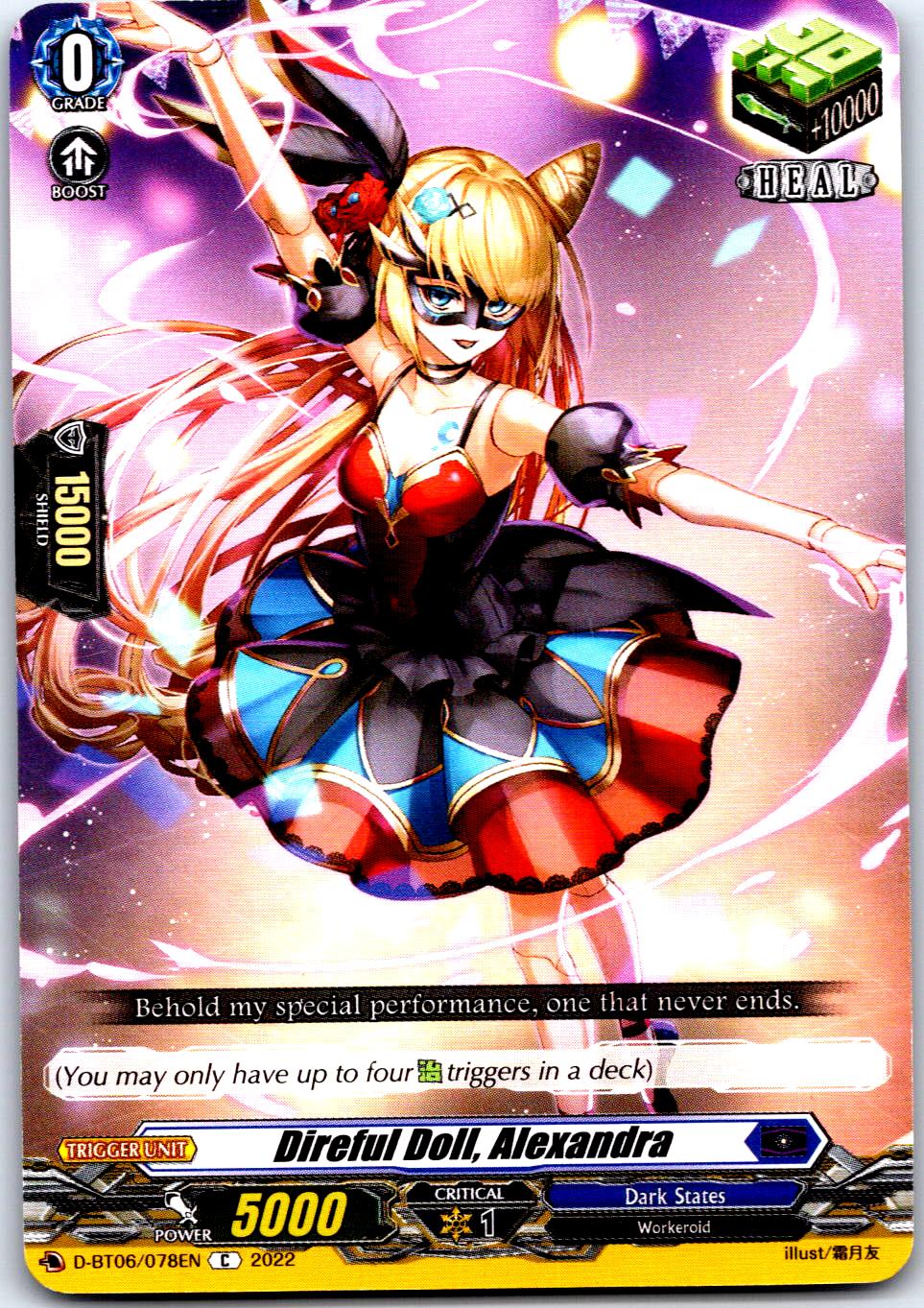 DIREFUL DOLL, ALEXANDRA D-BT06/078EN C CARDFIGHT!! VANGUARD MP