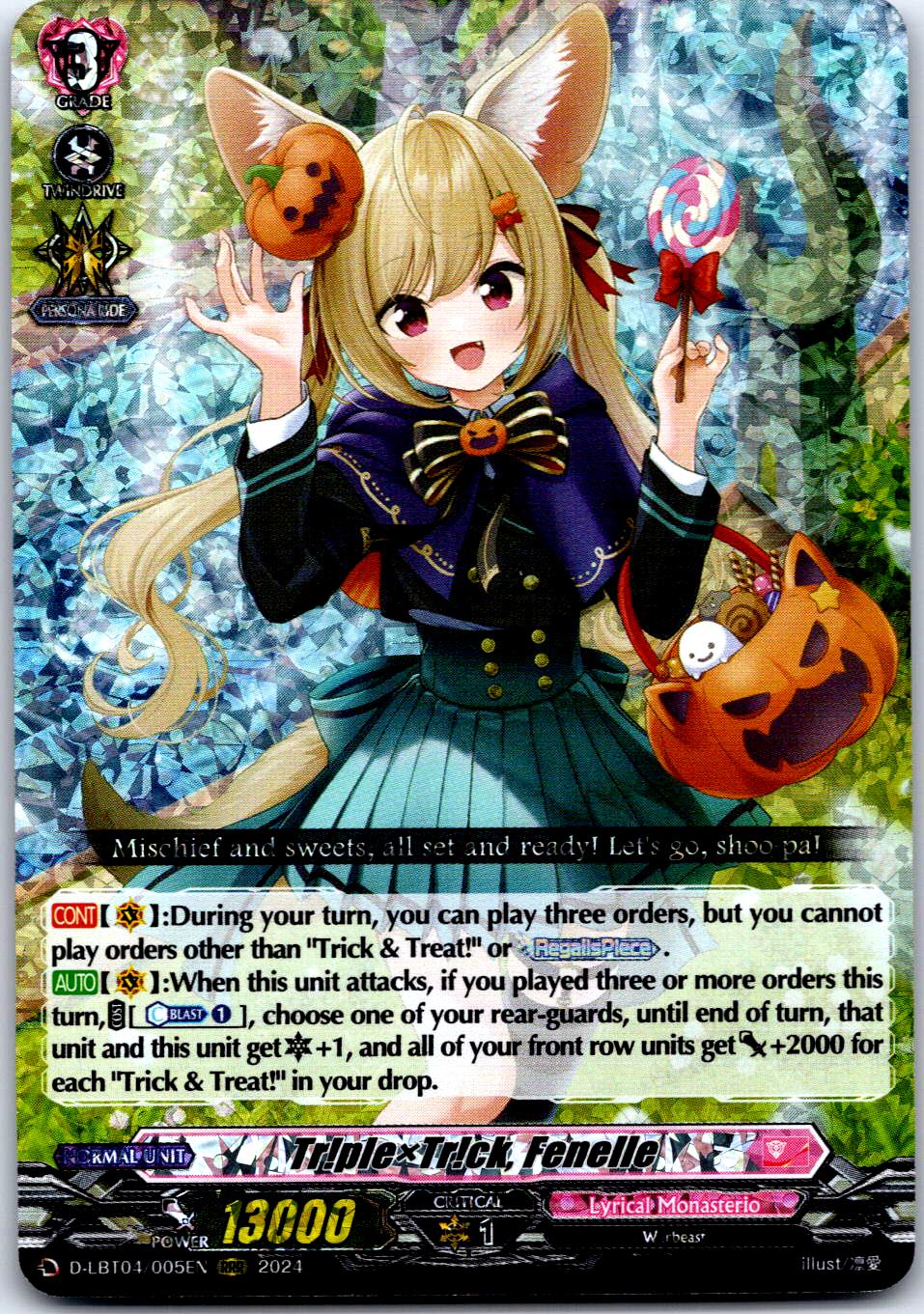TR!PLEXTR!CK, FENELLE D-LBT04/005EN TRIPLE RARE CARDFIGHT!! VANGUARD MP