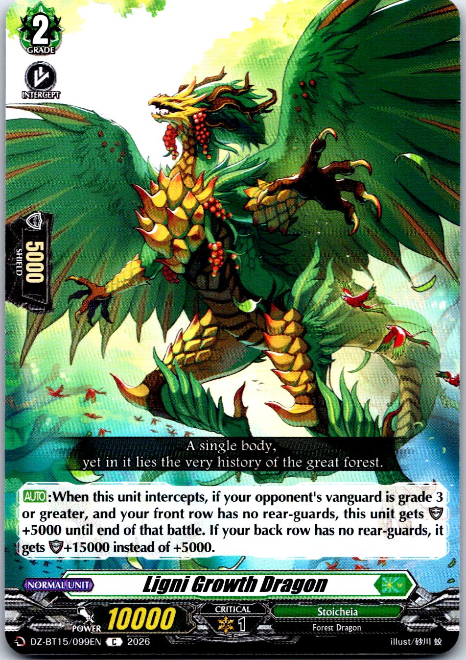 LIGNI GROWTH DRAGON DZ-BT15/099EN C CARDFIGHT!! VANGUARD LP