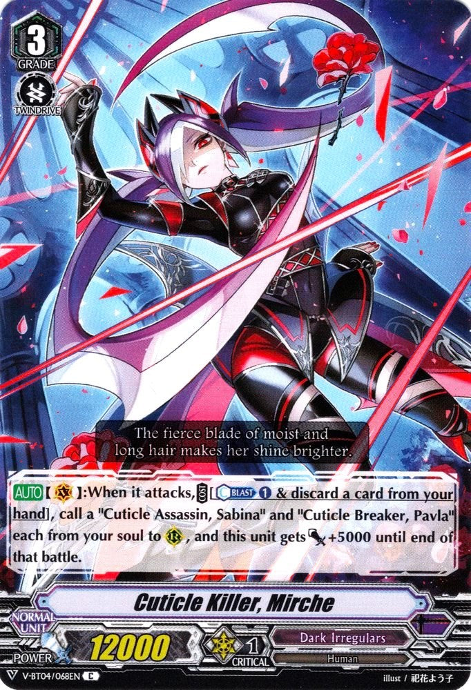 Cuticle Killer, Mirche