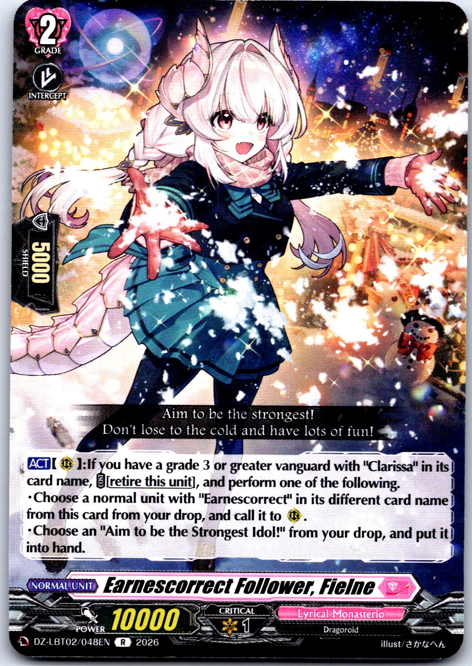EARNESCORRECT FOLLOWER, FIELNE DZ-LBT02/048EN R CARDFIGHT!! VANGUARD LP