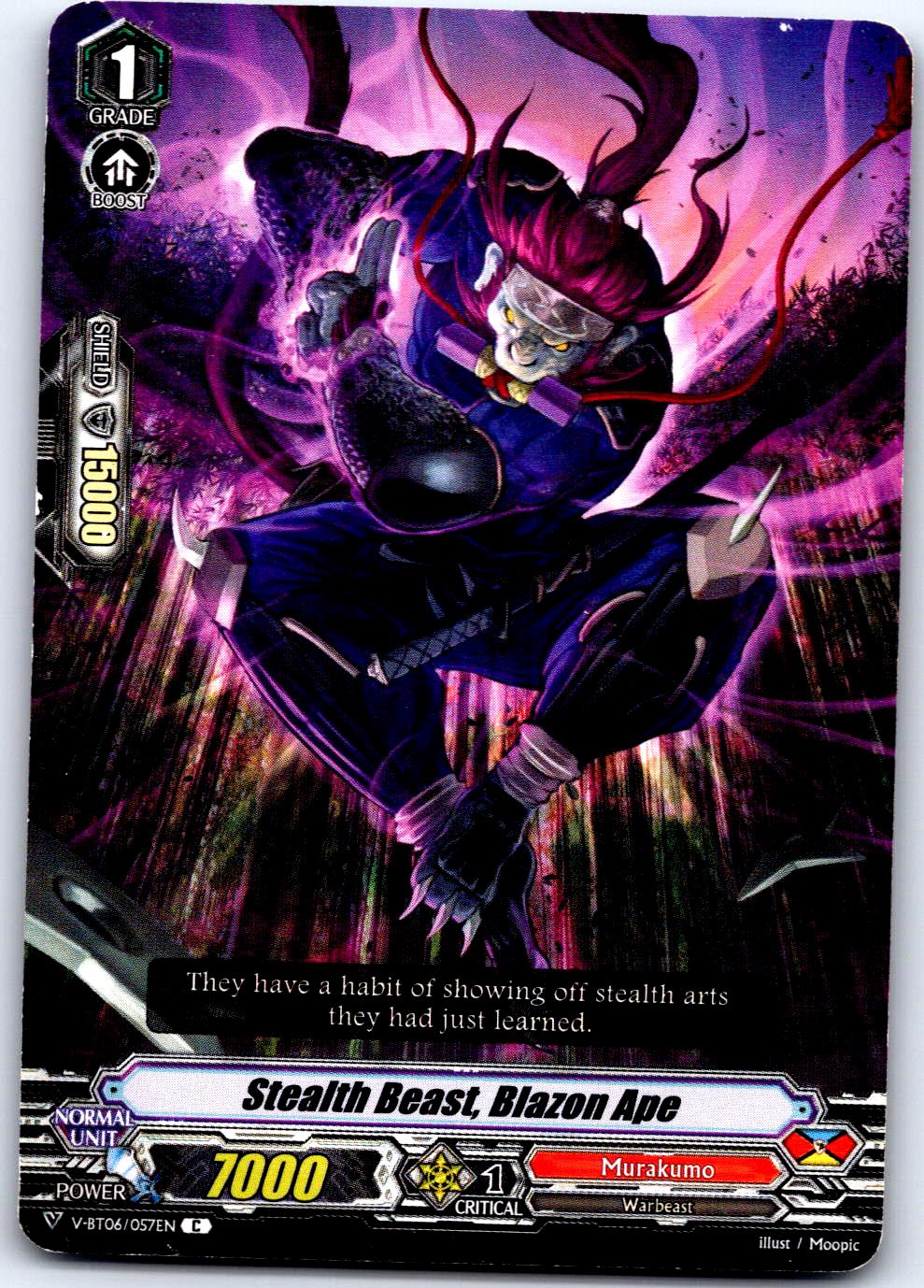STEALTH BEAST, BLAZON APE V-BT06/057EN C CARDFIGHT!! VANGUARD MP