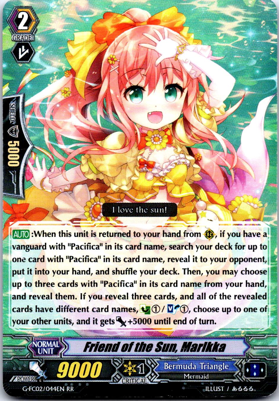 FRIEND OF THE SUN, MARLKKA G-FC02/044EN RR CARDFIGHT!! VANGUARD MP