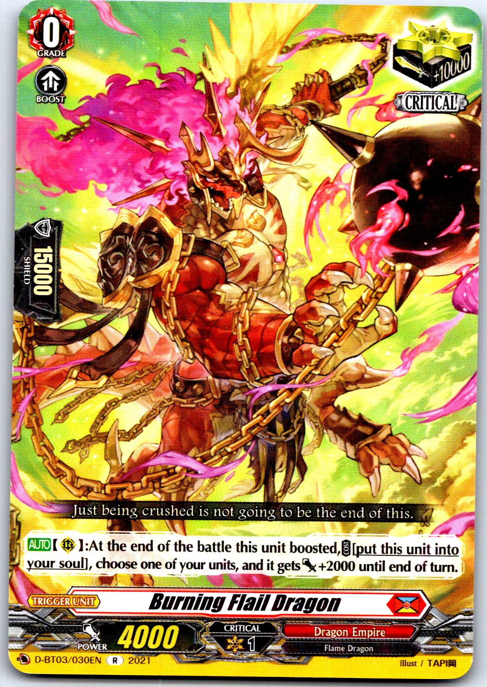BURNING FLAIL DRAGON D-BT03/030EN R CARDFIGHT!! VANGUARD LP