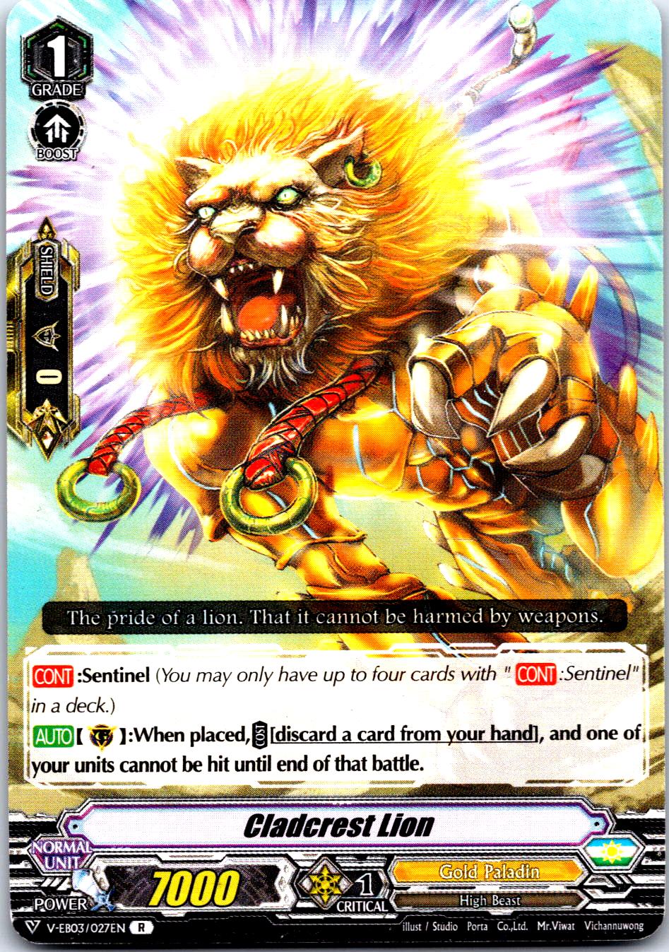 CLADCREST LION V-EB03/027EN R CARDFIGHT!! VANGUARD MP