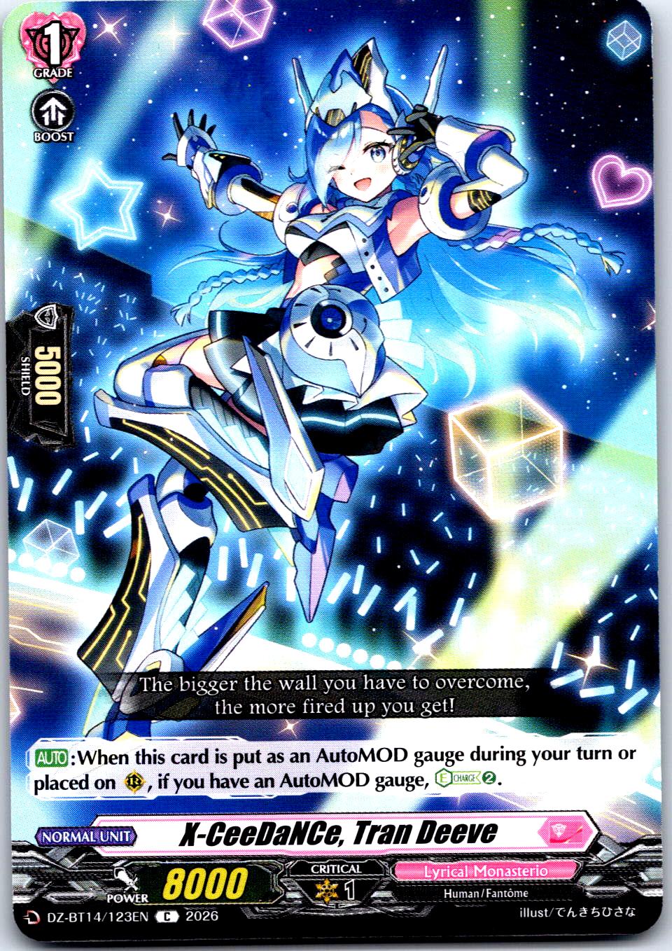 X-CEEDANCE, TRAN DEEVE DZ-BT14/123EN C CARDFIGHT!! VANGUARD MP