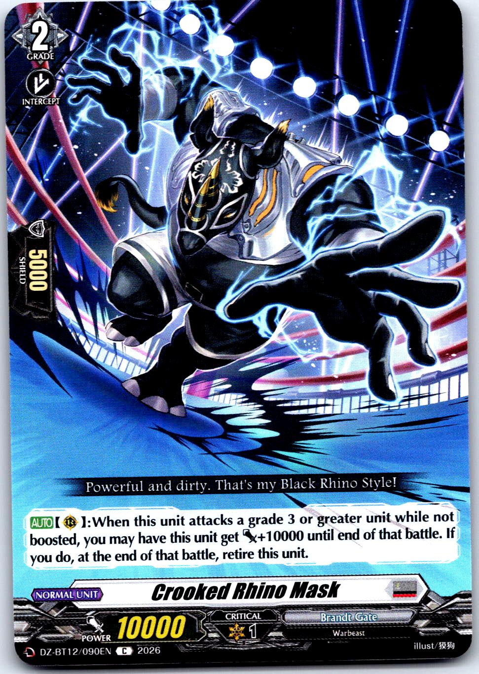 CROOKED RHINO MASK DZ-BT12/090EN C CARDFIGHT!! VANGUARD LP