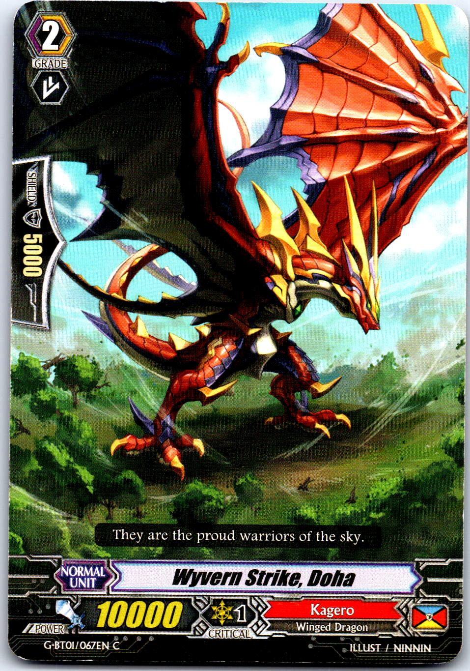 WYVERN STRIKE, DOHA G-BT01/067EN C CARDFIGHT!! VANGUARD MP