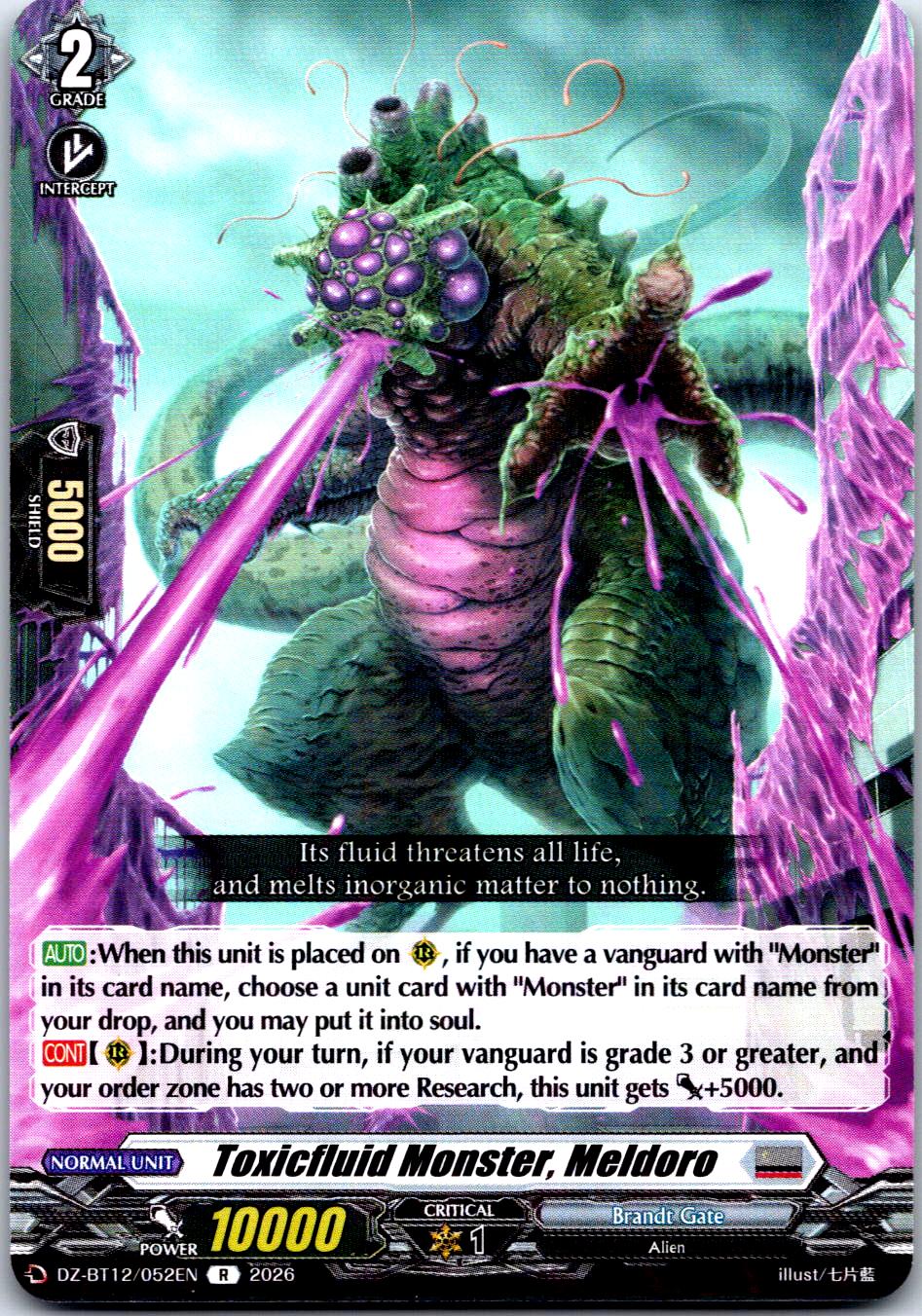 TOXICFLUID MONSTER, MELDORO DZ-BT12/052EN R CARDFIGHT!! VANGUARD LP