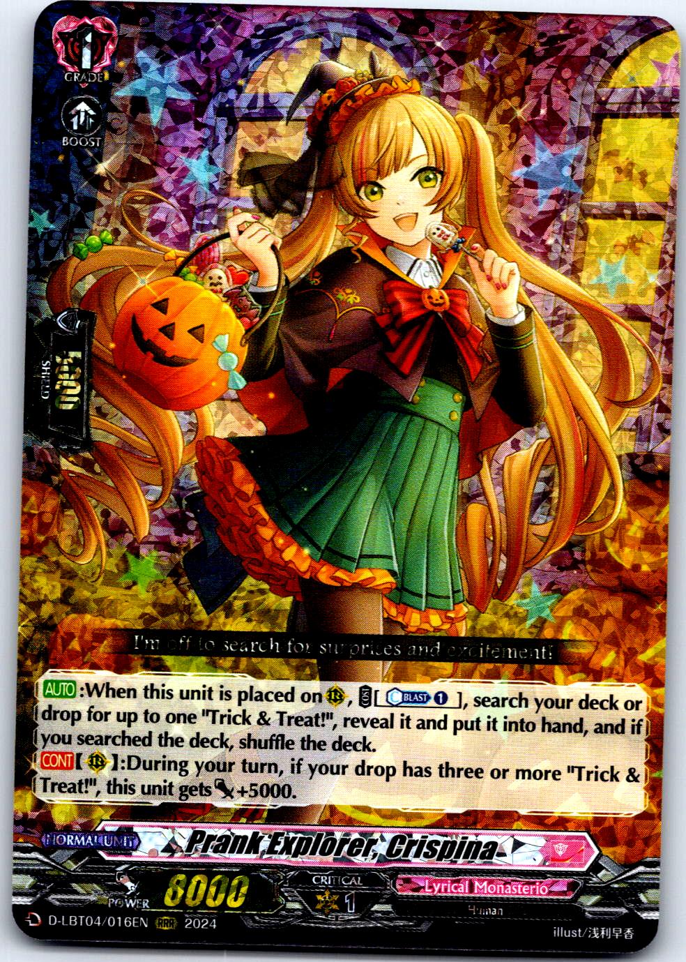 PRANK EXPLORER, CRISPINA D-LBT04/016EN TRIPLE RARE CARDFIGHT!! VANGUARD LP