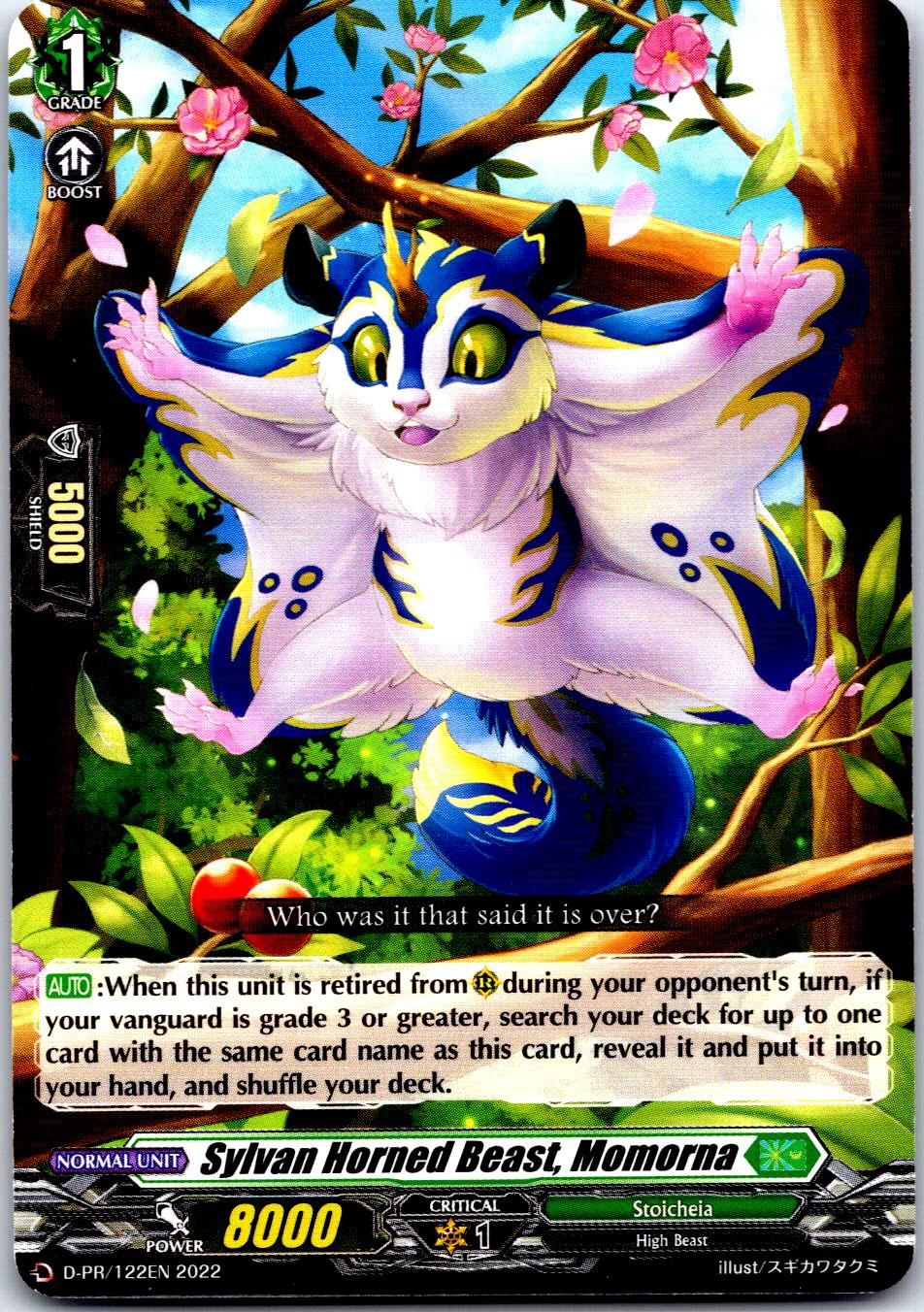 SYLVAN HORNED BEAST, MOMORNA D-PR/122EN P CARDFIGHT!! VANGUARD MP