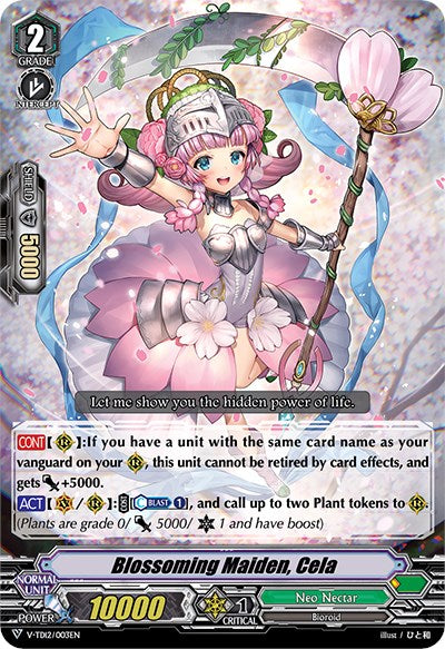 Blossoming Maiden, Cela