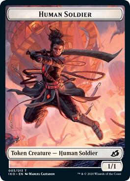 Dinosaur // Human Soldier (003) Double-Sided Token (Back)