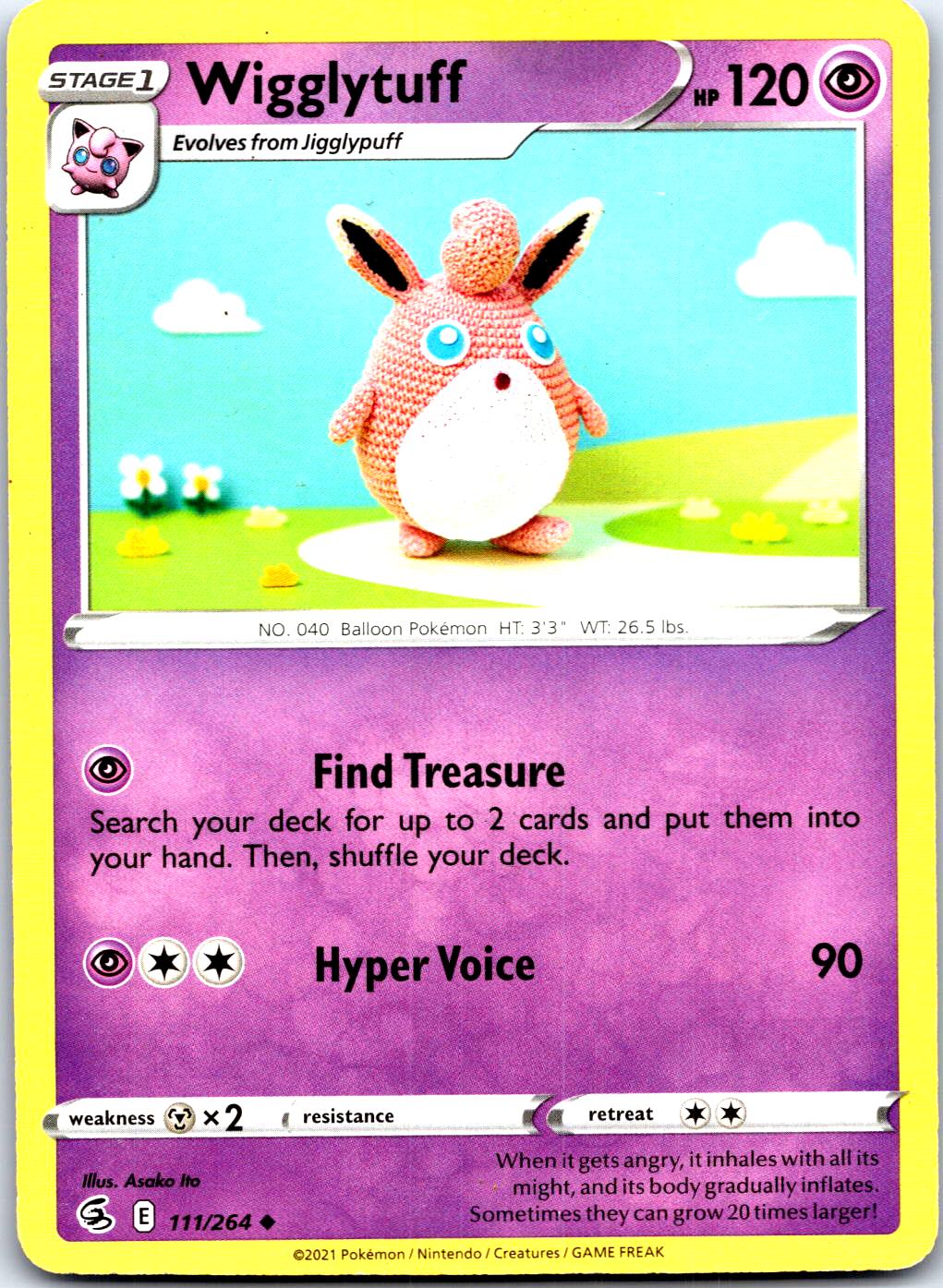 WIGGLYTUFF 111/264 UC POKEMON MP