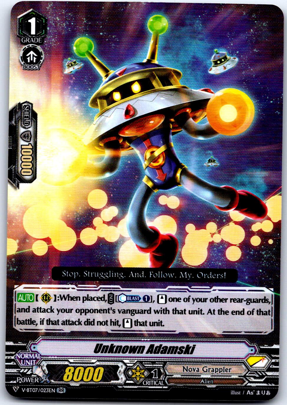 UNKNOWN ADAMSKI V-BT07/023EN RR CARDFIGHT!! VANGUARD MP