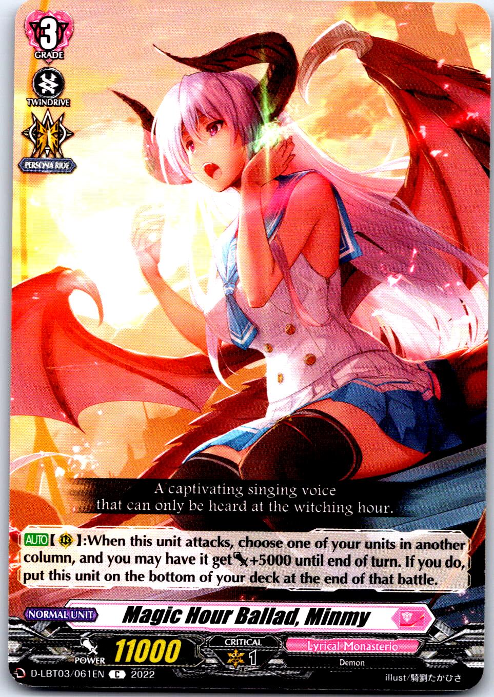 MAGIC HOUR BALLAD, MINMY D-LBT03/061EN C CARDFIGHT!! VANGUARD MP