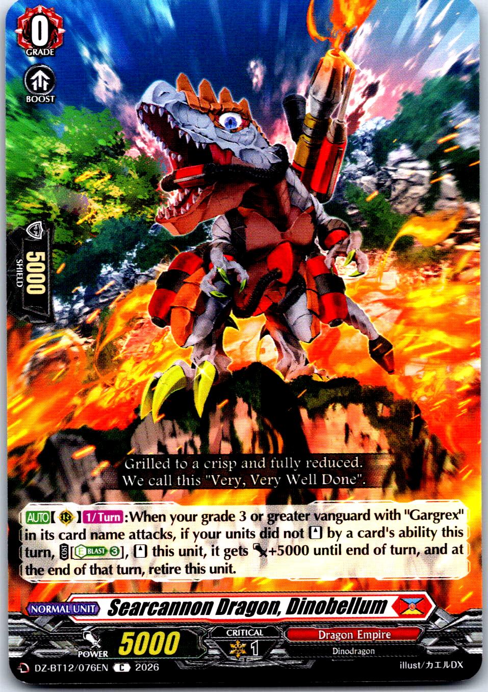 SEARCANNON DRAGON, DINOBELLUM DZ-BT12/076EN C CARDFIGHT!! VANGUARD MP