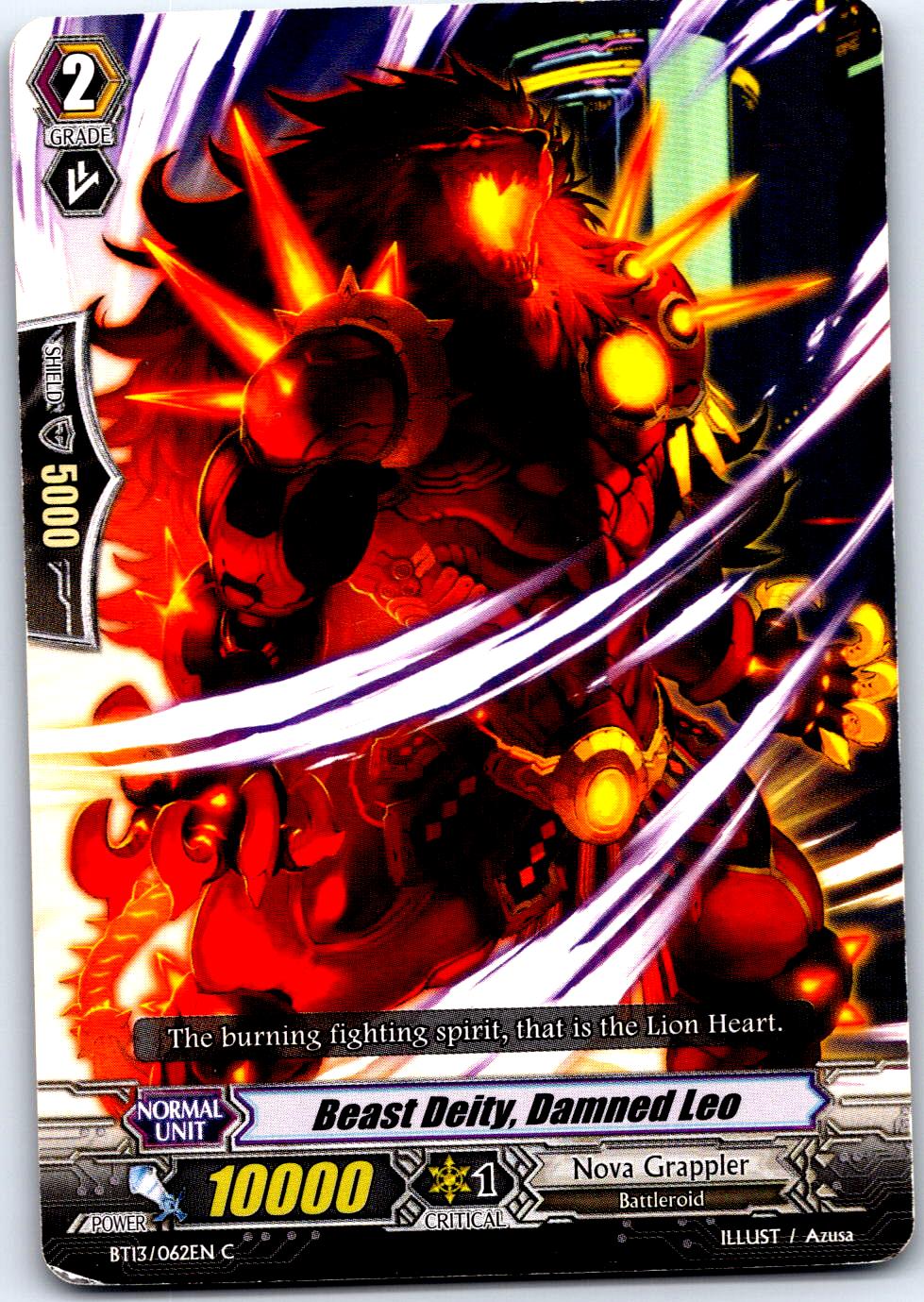 BEAST DEITY, DAMNED LEO BT13/062EN C CARDFIGHT!! VANGUARD HP