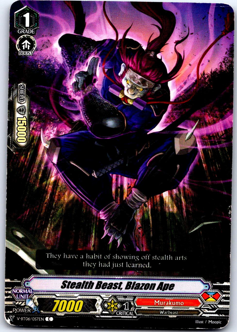 STEALTH BEAST, BLAZON APE V-BT06/057EN C CARDFIGHT!! VANGUARD HP